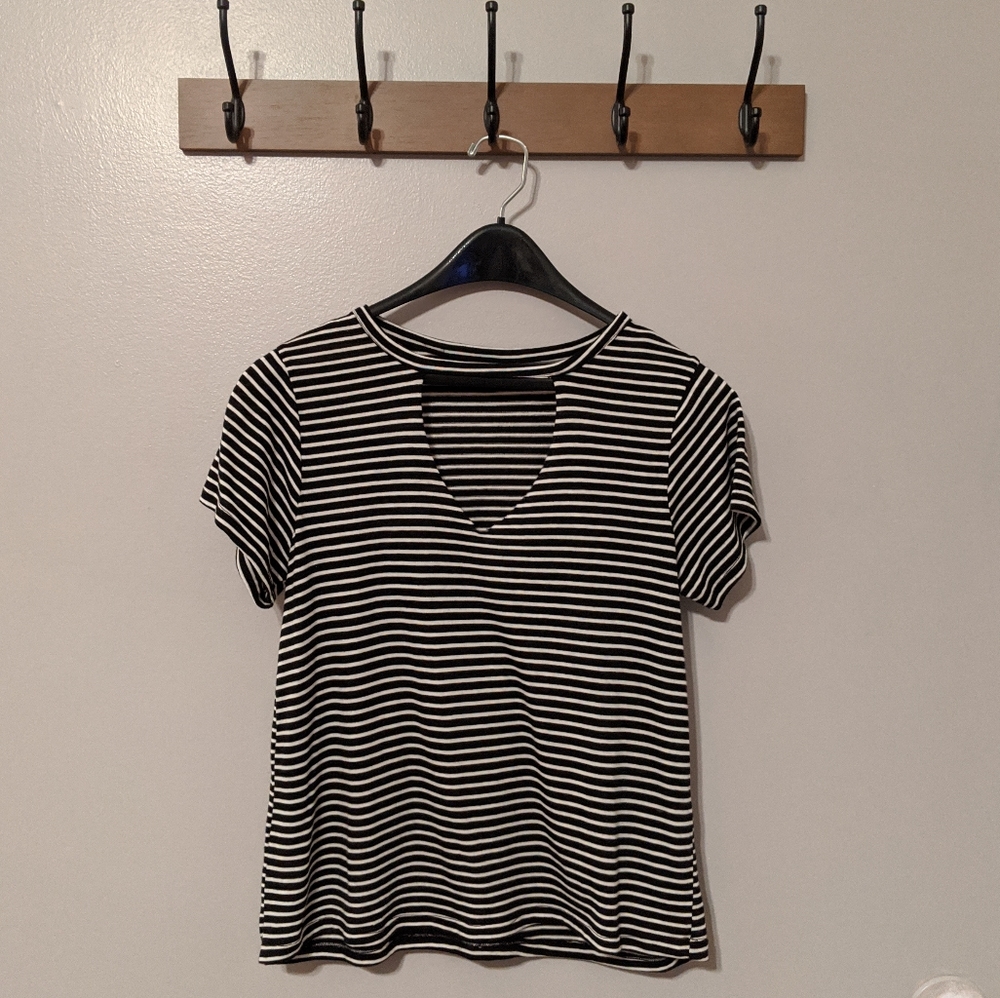 Bundle Sale - Poof NY Black & White Striped Shirt